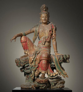 unknown Chinese artist - Guanyin of the Southern Sea, Liao (907–1125) or Jin Dynasty (1115–1234)