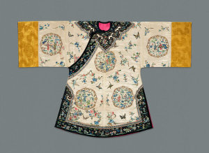 unknown maker - Lady’s Coat Embroidered with Theater Images, mid-19th century