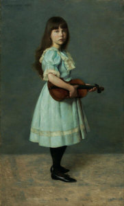 Lilla Cabot Perry - Portrait Study of a Child (Child with Violin), 1891