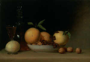 Raphaelle Peale - Still Life with Liqueur and Fruit, 1814