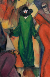 Albert Bloch - The Green Domino (The Green Dress), 1913