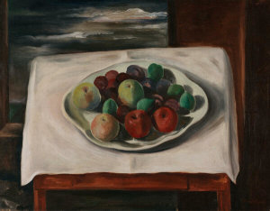 Bror Julius Olsson Nordfeldt - Still Life with Apples, Pears, and Plums, ca. 1931