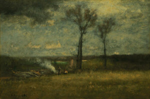 George Inness - The Brush Burners, 1884