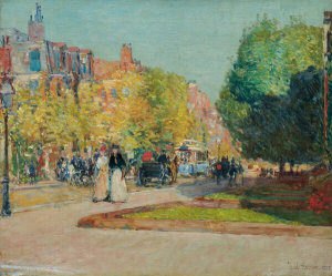 Childe Hassam - Marlborough Street, Boston, ca. 1889