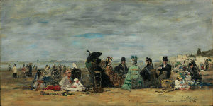 Eugène Boudin - Trouville, Beach Scene, 1874