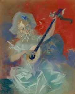 Jules Chéret - Woman Playing a Lute, ca. 1895