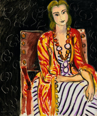 Henri Matisse - Woman Seated before a Black Background, 1942