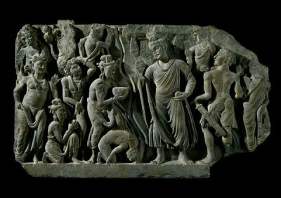 unknown Gandharan maker - A Scene from the Life of the Buddha, 2nd-3rd century C.E.