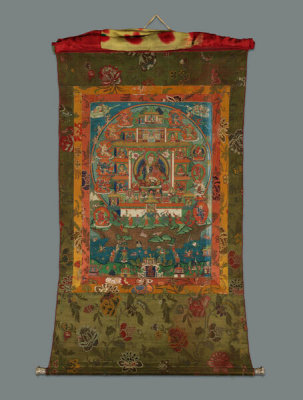 unknown Tibetan maker - Padmasambhava on His Copper-Colored Mountain, 18th century