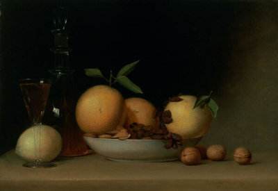 Raphaelle Peale - Still Life with Liqueur and Fruit, 1814