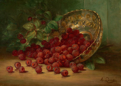 August Laux - Raspberries, ca. 1880