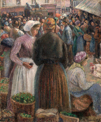 Camille Pissarro - The Market at Pontoise, 1895