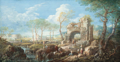 Maria Luigia Raggi - Capriccio View of the Roman Campagna, 1780s-1790s