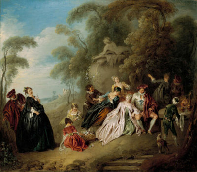 Jean-Baptiste Pater - The Garden Party (Fête Champêtre), 1725-1730